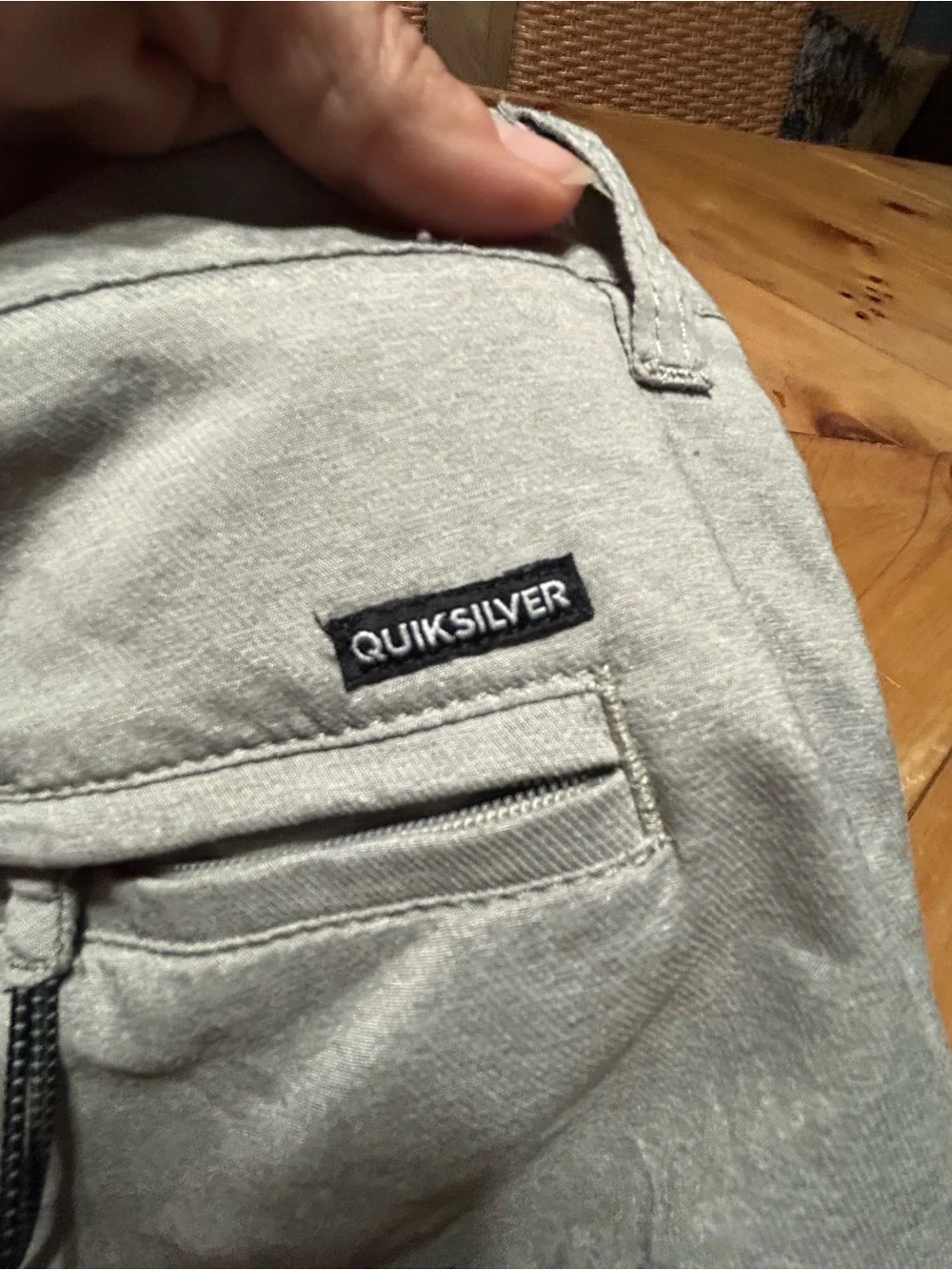 Quiksilver Men's Light Gray Flat Front Shorts